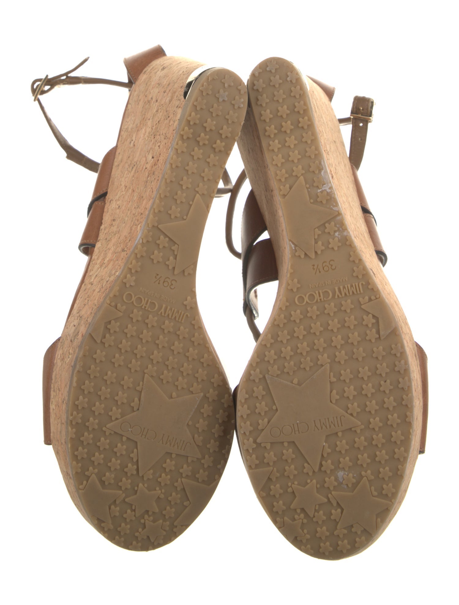 Jimmy Choo Leather T-Strap Sandals